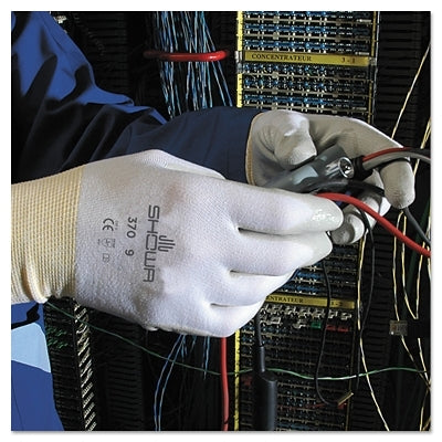 Showa Atlas Assembly Grip 370W Nitrile-Coated Gloves, X-Large, Gray/White (845-370WXL-09)