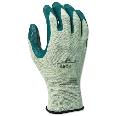 Showa Nitri-Flex Lite Nitrile Coated Gloves, Size 7, Green (845-4500-07)