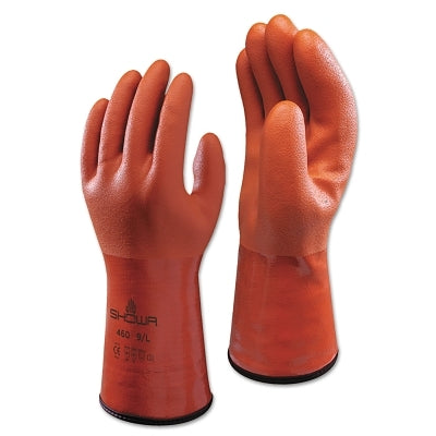 Showa 460 Series Gloves, 9/Large, Orange (845-460L-09)