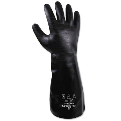 Showa Neoprene Elbow-Length Gauntlet Gloves, Black, Smooth, Large (845-6797-10)