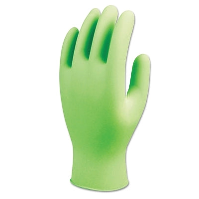 Showa 7705PFT Disposable Nitrile Gloves, Powder Free, 4 mil, X-Large, Fluorescent Green (845-7705PFTXL)