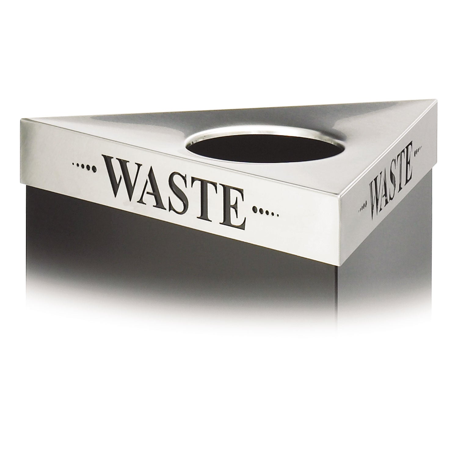 trifecta-waste-receptacle-lid-laser-cut-waste-inscription-20w-x-20d-x-3h-stainless-steel-ships-in-1-3-business-days-saf9560wa_1