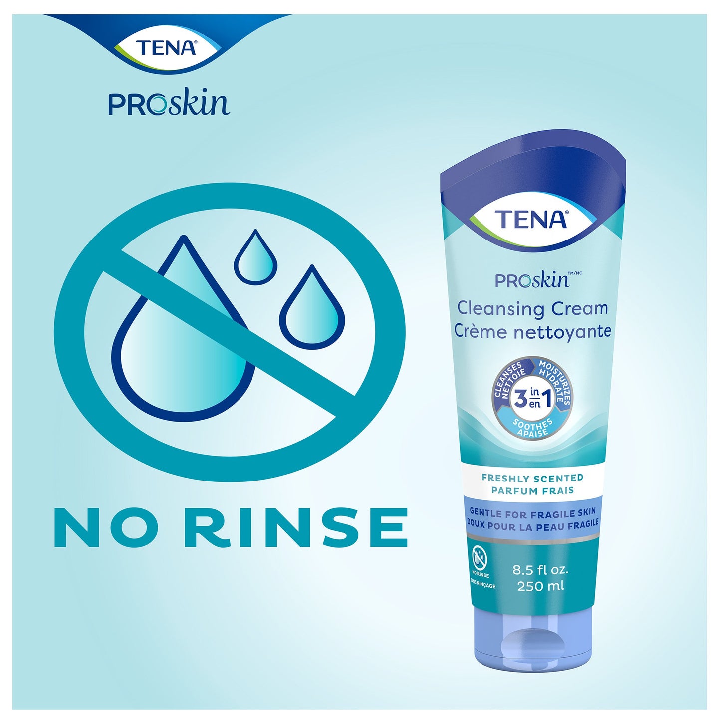 TENA® ProSkin™ Cleansing Cream Rinse-Free Body Wash Cream 8.5 oz. Tube Mild Scent (931626_EA)