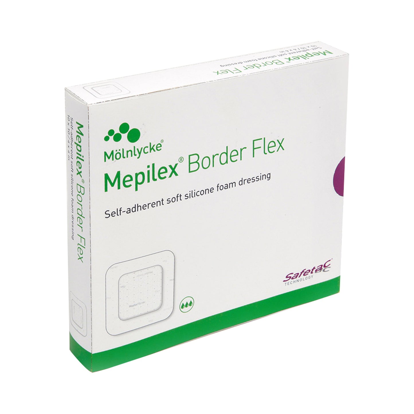 Mepilex® Border Flex Foam Dressing 6 X 6 Inch With Border Film Backing Silicone Adhesive Square Sterile (1114381_CS)