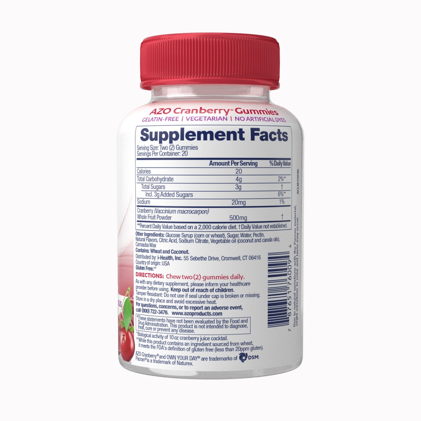 AZO® Dietary Supplement Gummy 40 per Bottle (1268932_BT)