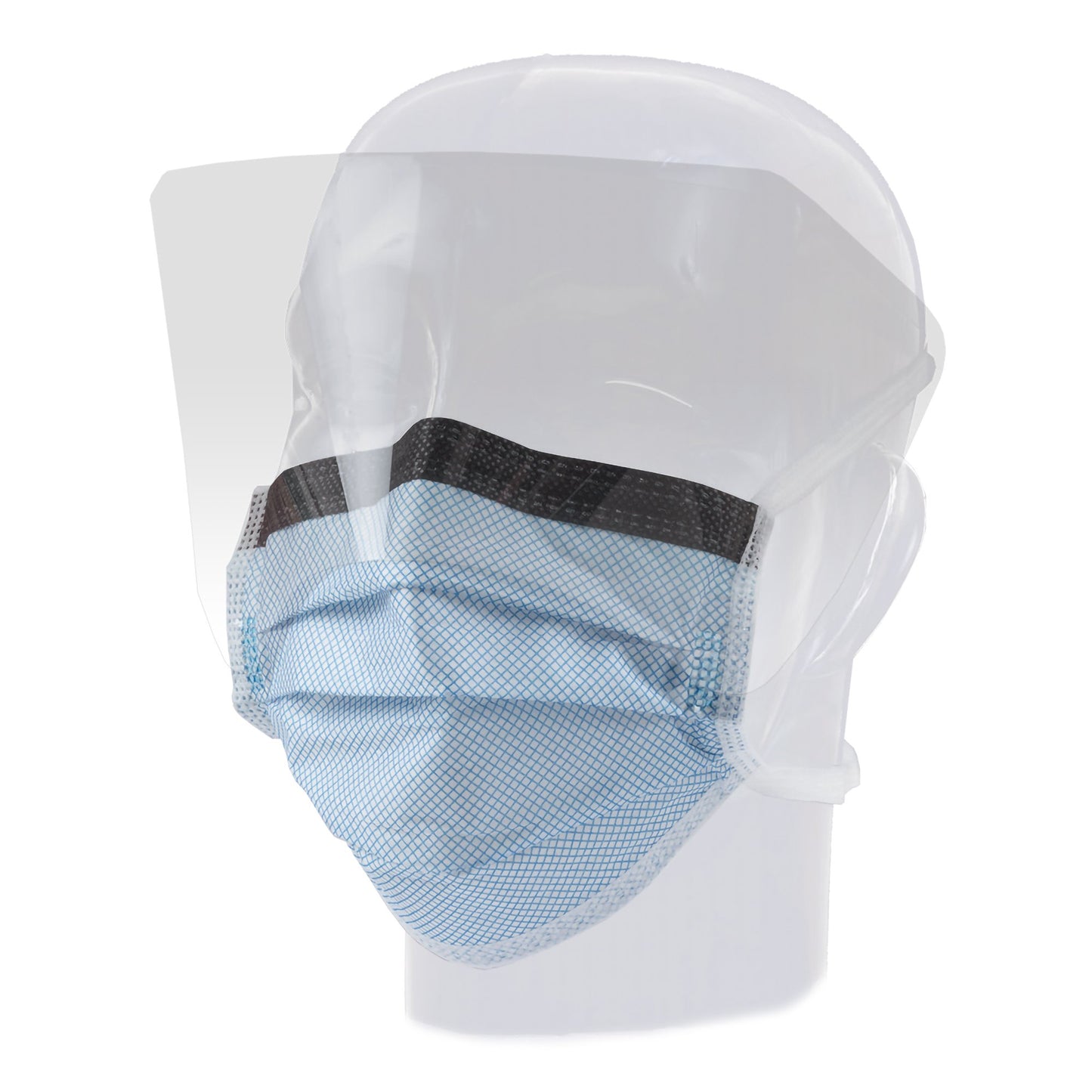 Precept® FluidGard® 160 Surgical Mask with Eye Shield Anti-fog Foam ASTM Level 3 Tie Closure One Size Fits Most (450595_BX)