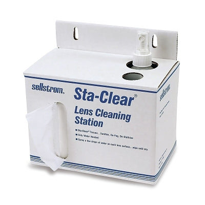 SureWerx® Sta-Clear™ Lens Cleaning Station, 10-1/2 in L x 4-1/2 in W, 1,000 Tissues Per Box, Spray Bottle (851-S23469)