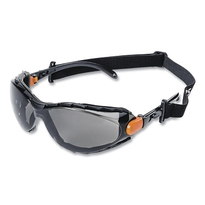 SureWerx® XPS502 Sealed Series Protective Eyewear Safety Glasses, Smoke Lens, Polycarbonate, Blk/Orange Frame (851-S71911)