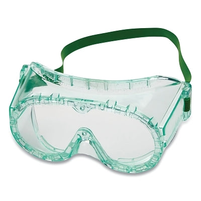 SureWerx® 881 Non-Vented Safety Goggle, Clear Lens, Green Frame, Non-Vented (851-S88110)