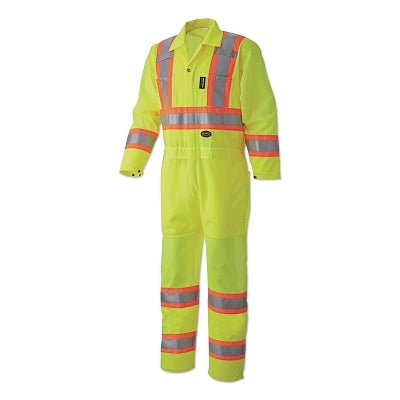 SureWerx® FR Cotton Coveralls with Reflective Trim, Hi-Viz Yellow/Green, Size 2XL (852-V1070160U-2XL)