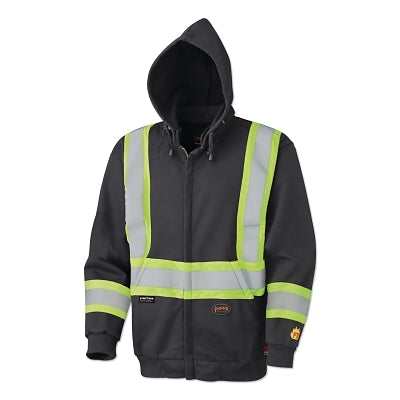 SureWerx® 337SFU/338SFU Flame Resistant Zip-Style Safety Hoodie, M, Black (852-V2570470U-M)