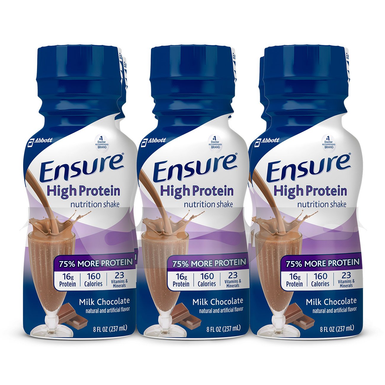 Ensure® High Protein Shake Oral Supplement Milk Chocolate Flavor Liquid 8 oz. Bottle (984042_CS)