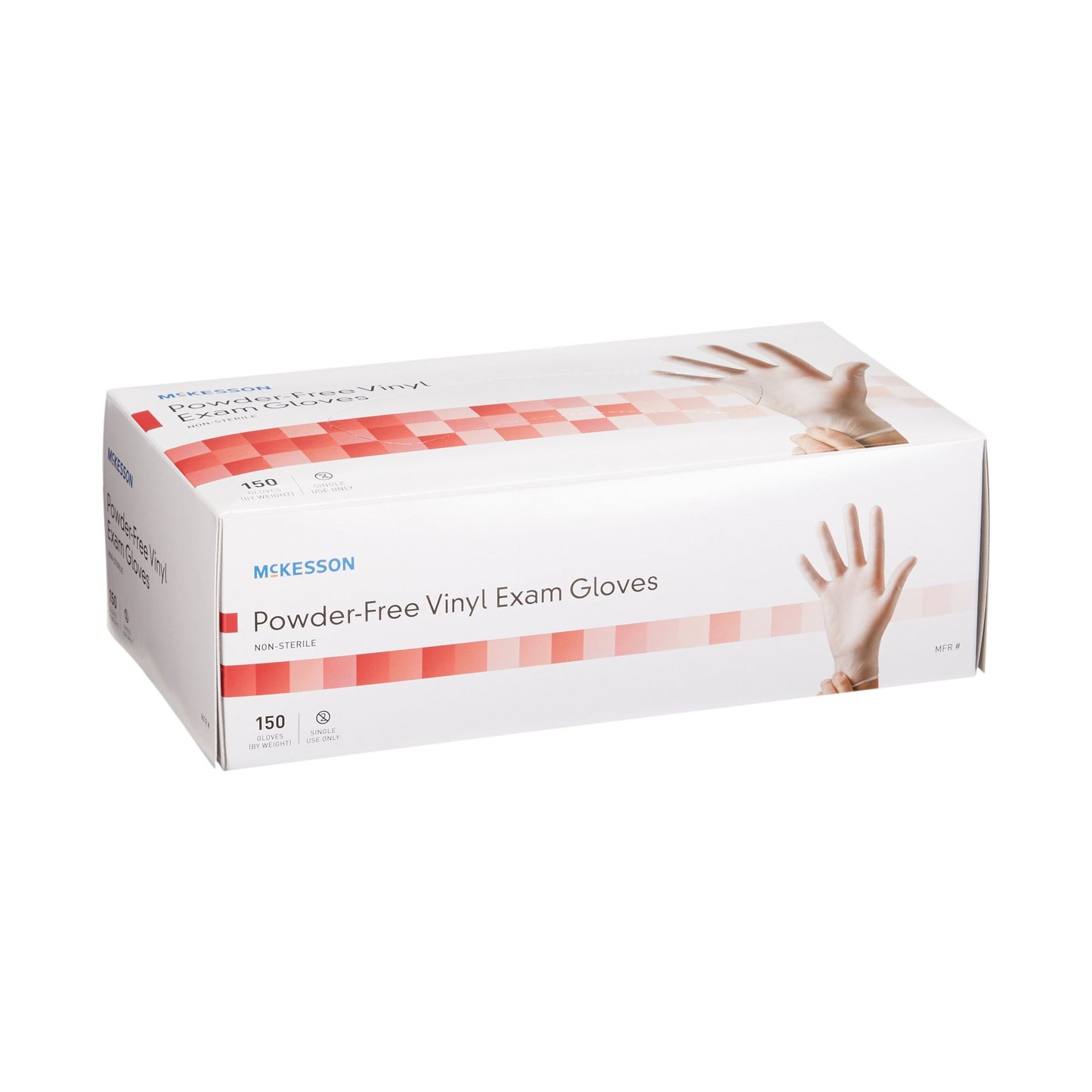 McKesson Exam Glove X-Small NonSterile Vinyl Standard Cuff Length Smooth Clear Not Rated (832680_BX)