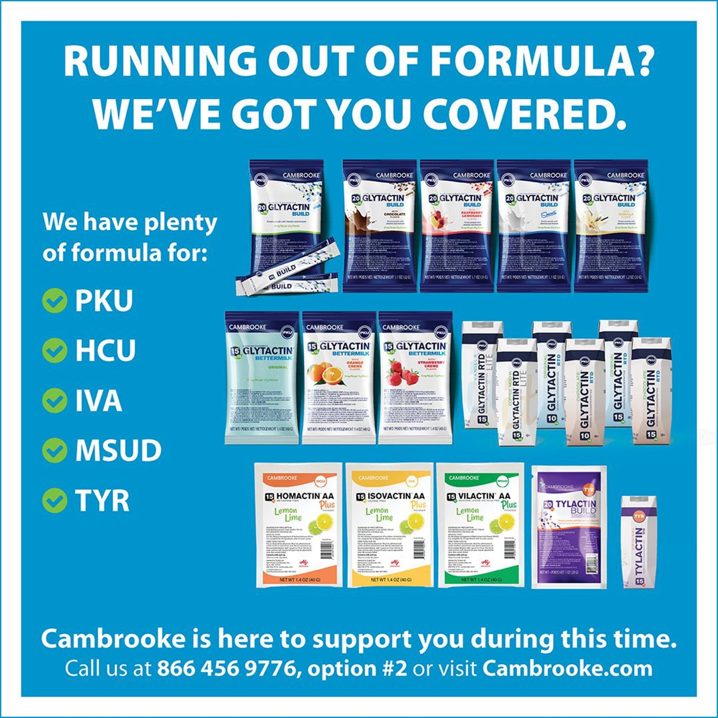 Glytactin® BetterMilk Oral Supplement Orange Crème Flavor Powder 1.4 oz. Individual Packet (1210112_EA)