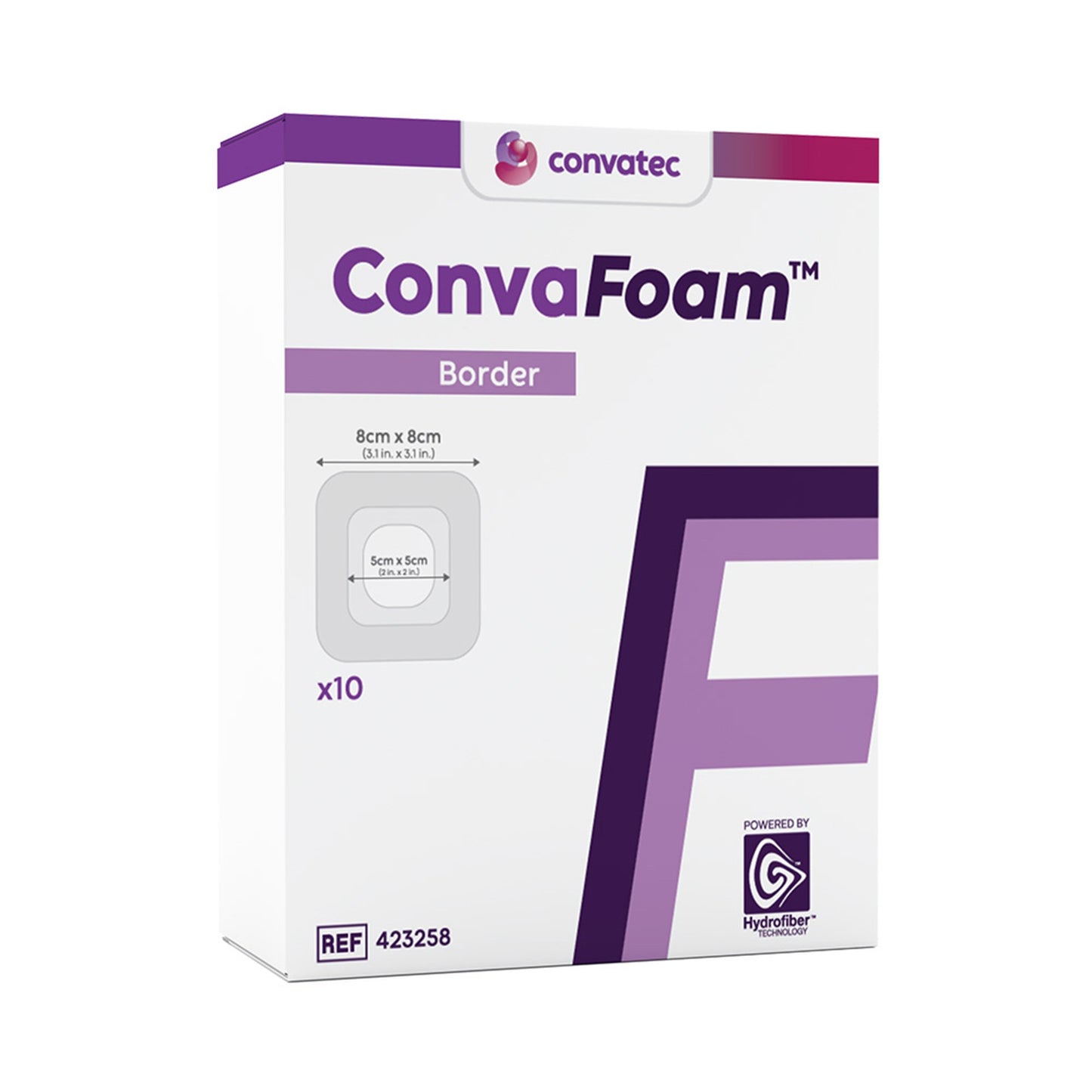 ConvaFoam™ Border Foam Dressing 3 X 3 Inch With Border Film Backing Silicone Adhesive Square Sterile (1224512_BX)