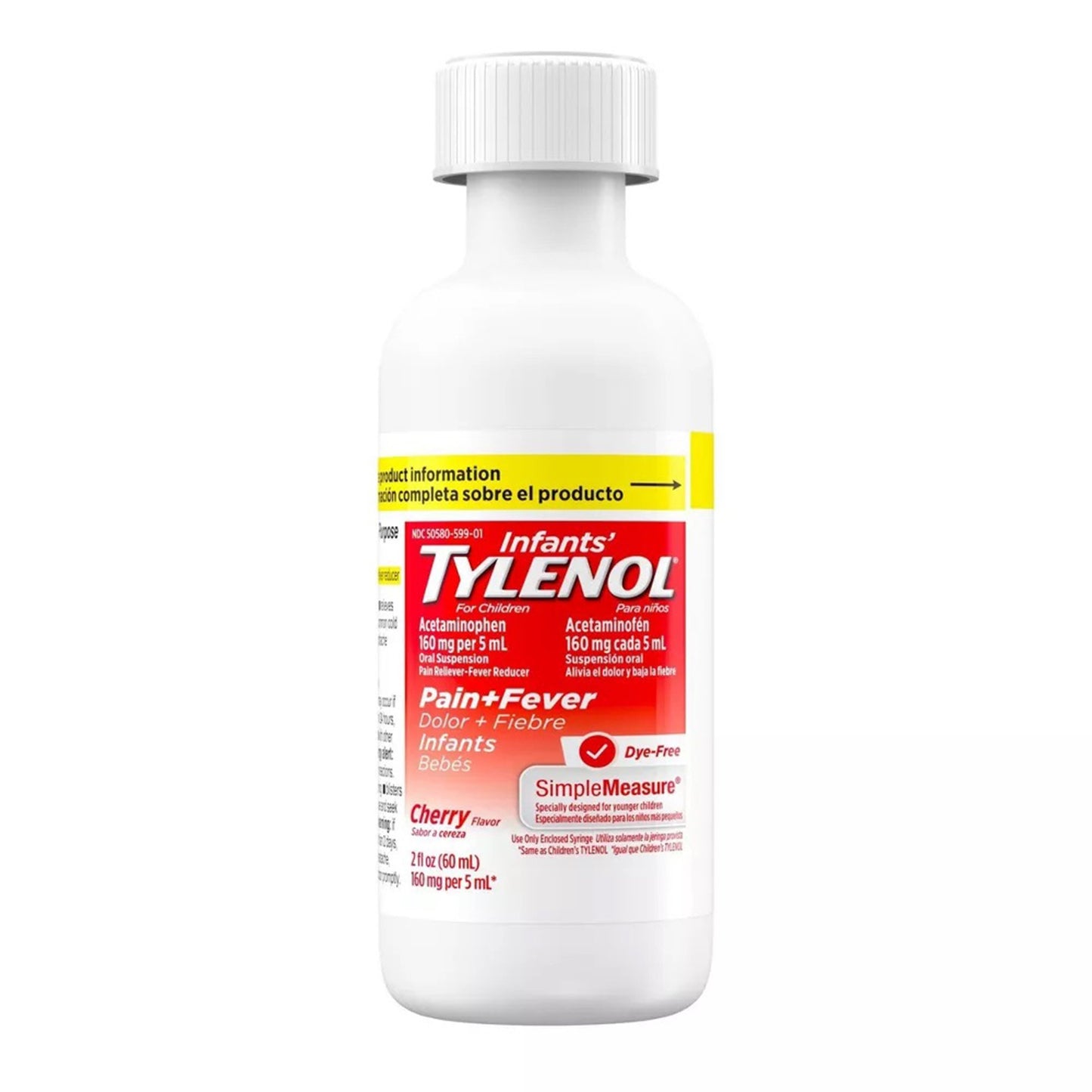 Tylenol® Dye Free Infants' Pain Relief 160 mg / 5 mL Strength Acetaminophen Oral Suspension 2 oz. (1087148_EA)