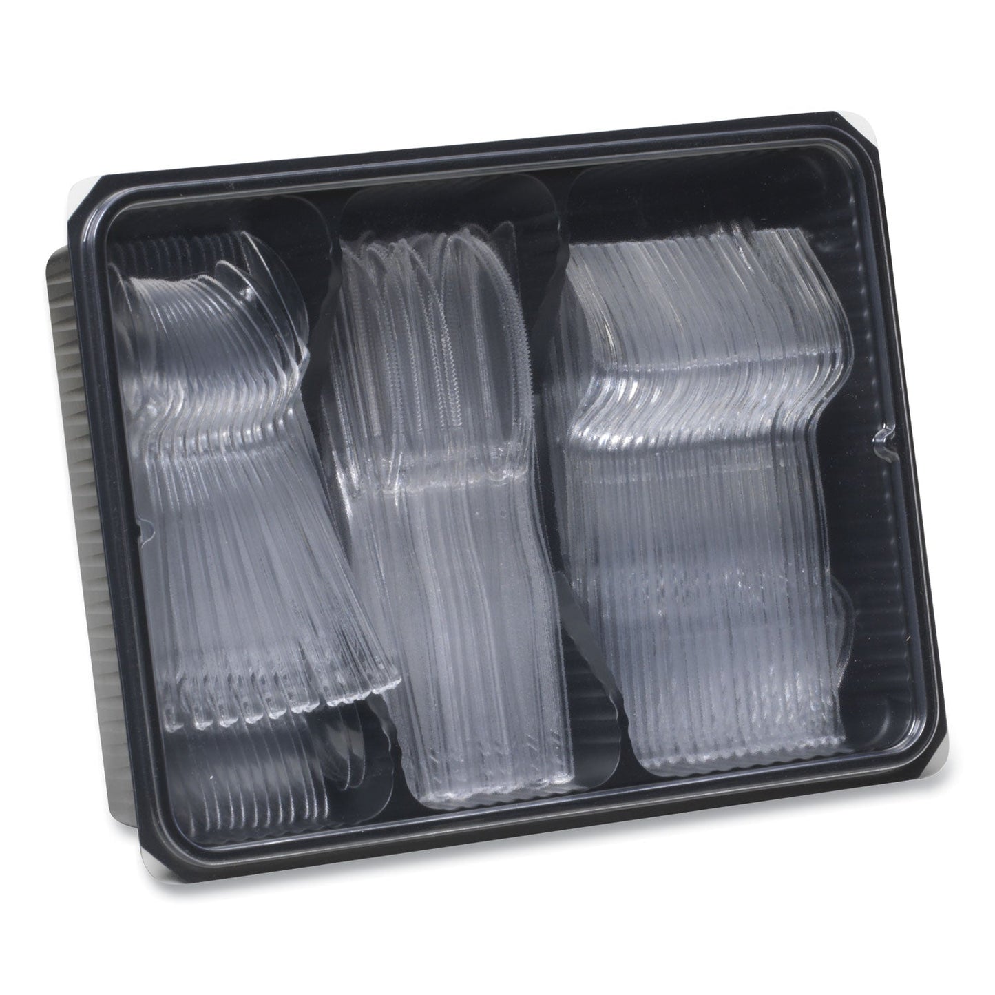 dixie-cutlery-keeper-tray-with-clear-plastic-utensils-60-forks-num-dxech0180dx_4