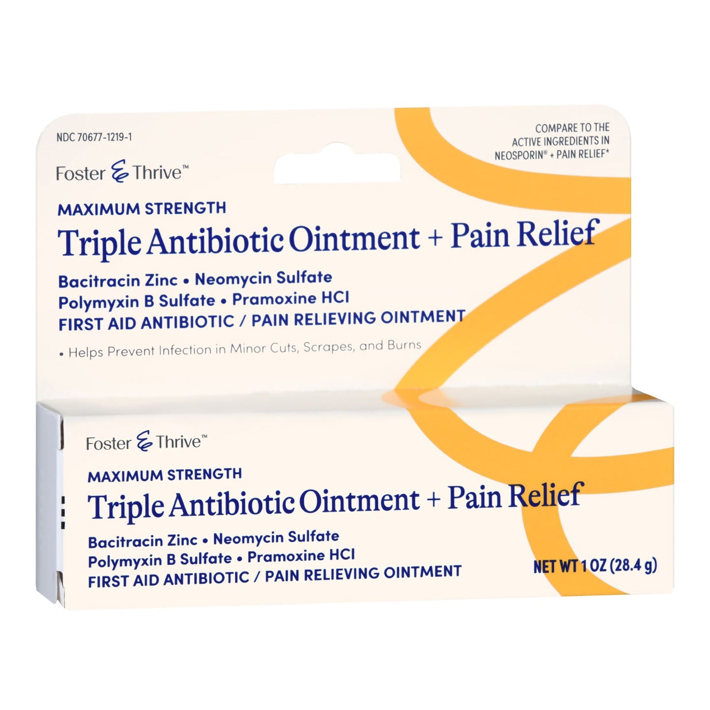 Foster & Thrive™ First Aid Antibiotic with Pain Relief Bacitracin / Neomycin / Polymyxin B / Pramoxine HCl Ointment 1 oz. Tube (1245005_EA)