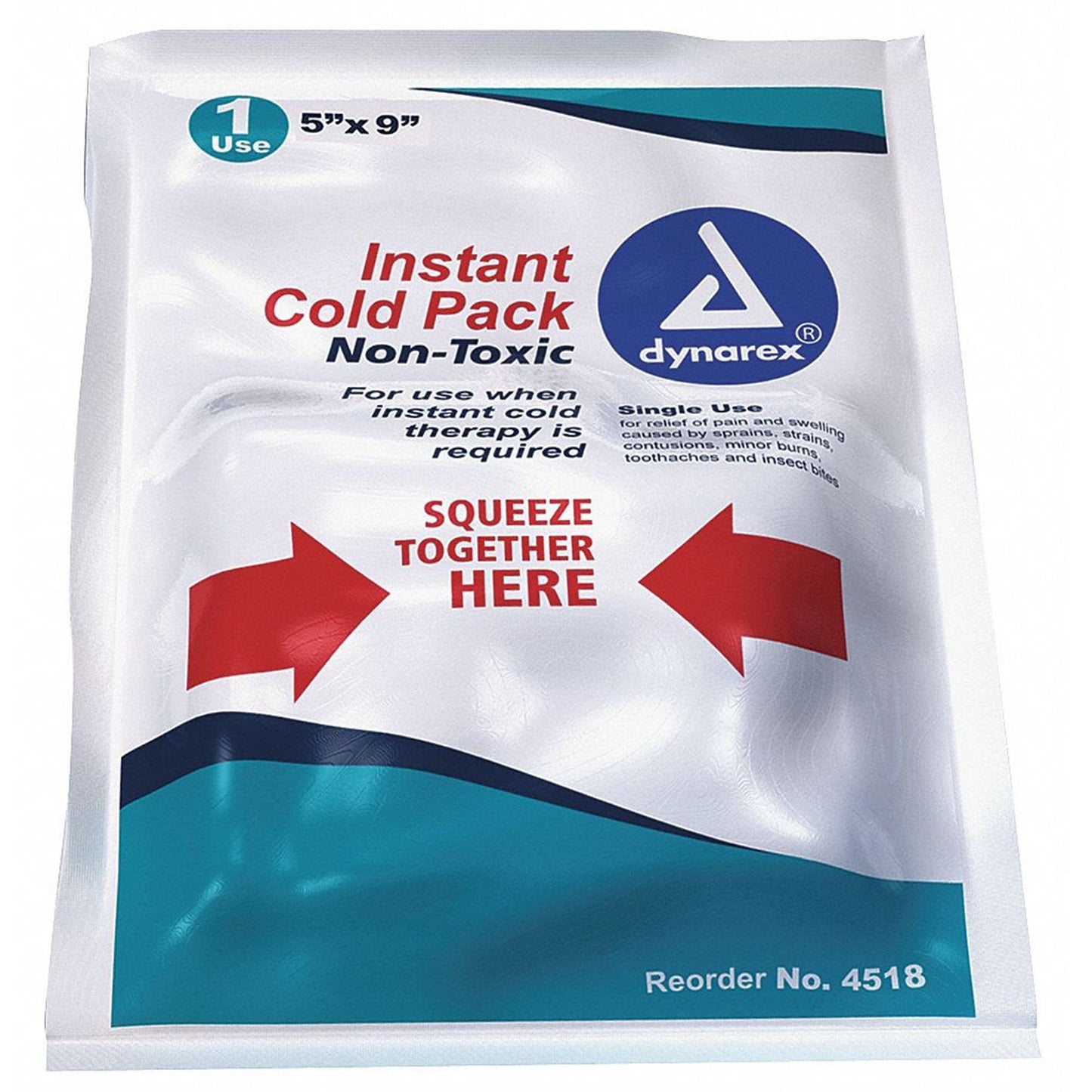 Dynarex® Non-Toxic Instant Cold Pack General Purpose One Size Fits Most 5 X 9 Inch Plastic / Urea / Water Disposable (850457_EA)