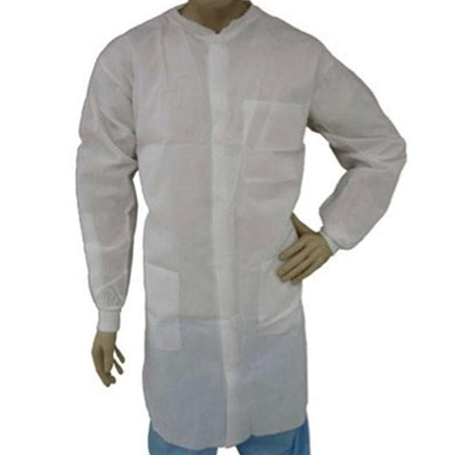 Epic® Lab Coat SMS Knit Wrist Knit Collar 3 Pocket White 3XL, Case of 30 (HOS864895-3XL)