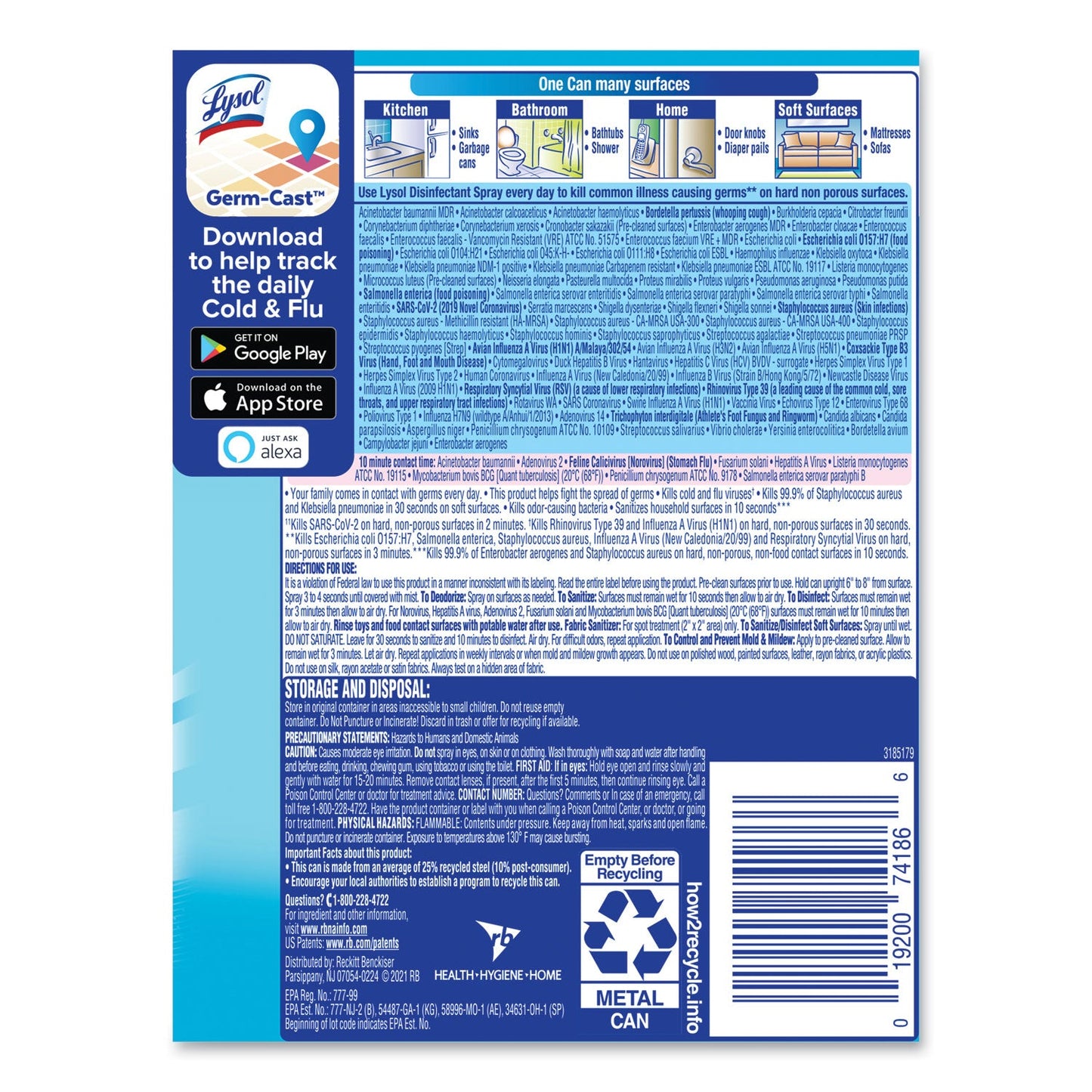 lysol-linen-disinfectant-spray-spray-12-50-oz-0-78-lb-crisp-linen-scent-12-carton-clear-num-rac74186ct_5