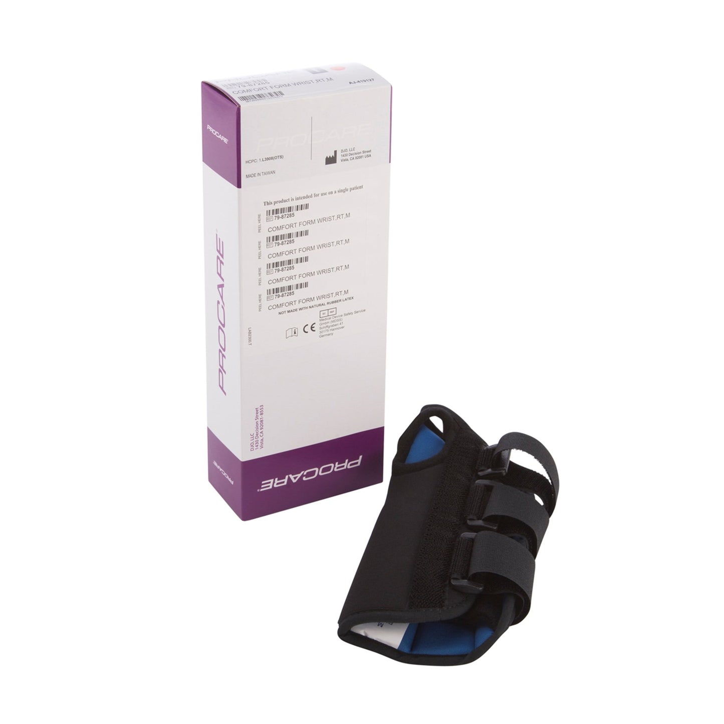ProCare® ComfortFORM™ Wrist Brace Aluminum / Foam / Spandex / Plastic Right Hand Black Medium (346144_EA)