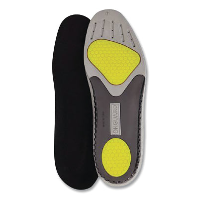 Dunlop® Protective Footwear DuraPro® Insoles, Men's 7, Thermoplastic Polyurethane, White/Black/Yellow (868-910950007)