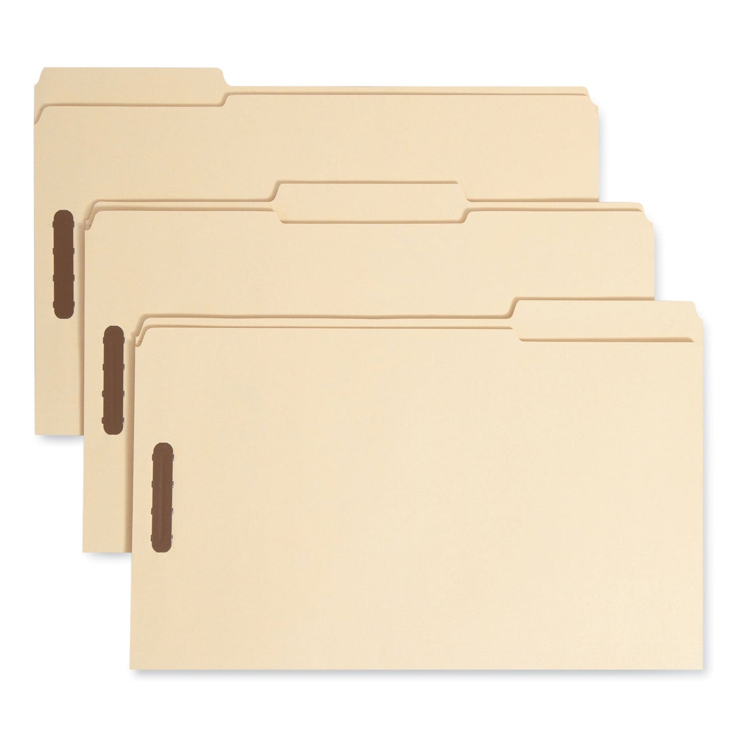 Smead Top Tab 2-Fastener Folders, 1/3-Cut Tabs, Legal Size, 11 pt. Manila, 50/Box (SMD19547)