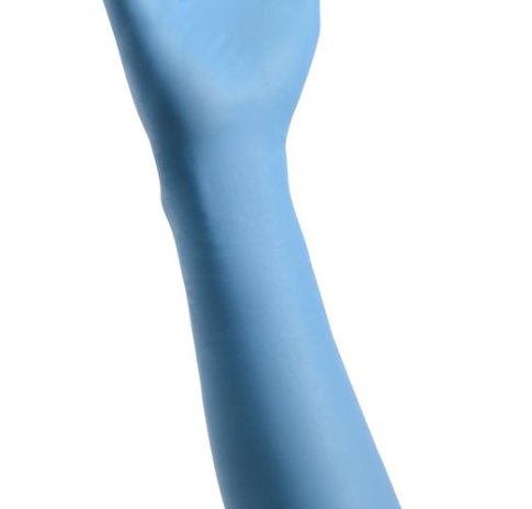 Cardinal Health™ Decontamination Exam Glove Small NonSterile Nitrile Extended Cuff Length Fully Textured Blue Chemo Tested (1107383_BX)