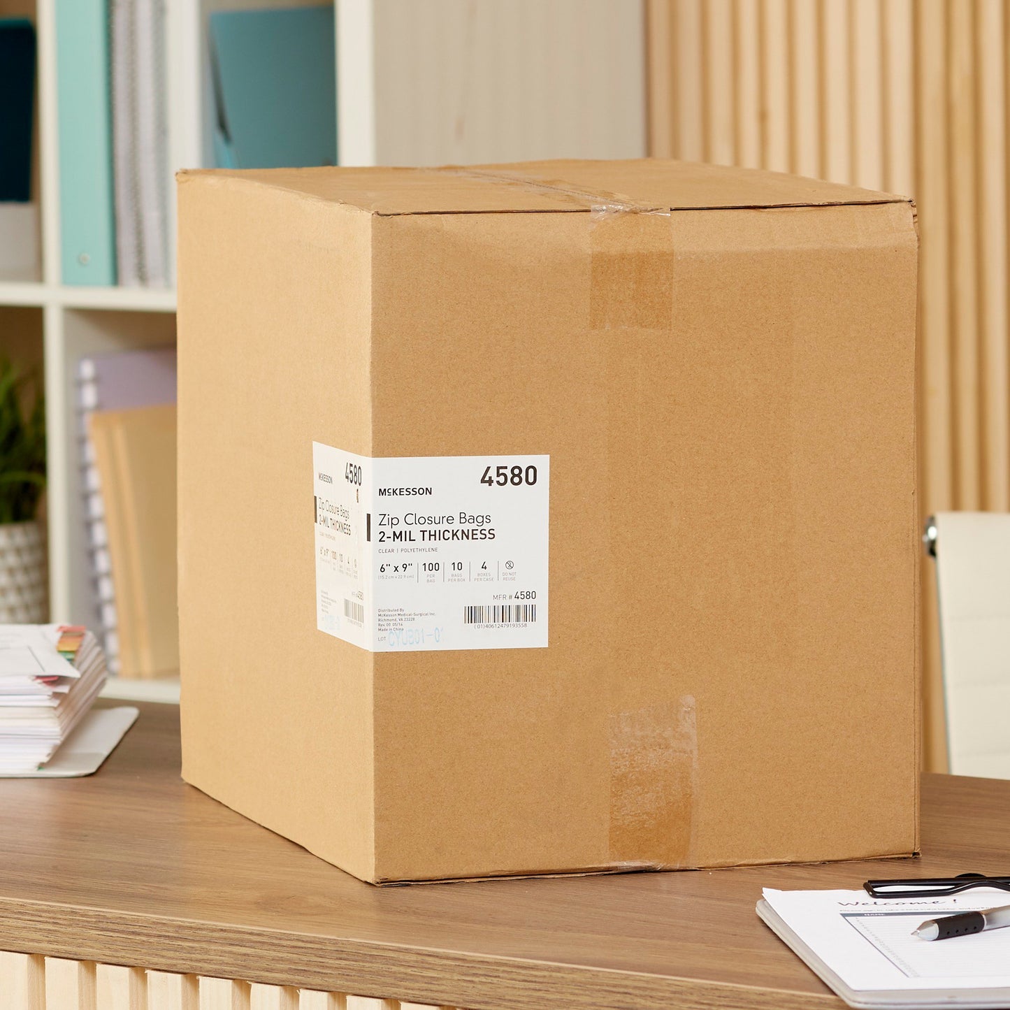 McKesson Reclosable Bag 6 X 9 Inch Polyethylene Clear Zipper Closure (911643_BX)