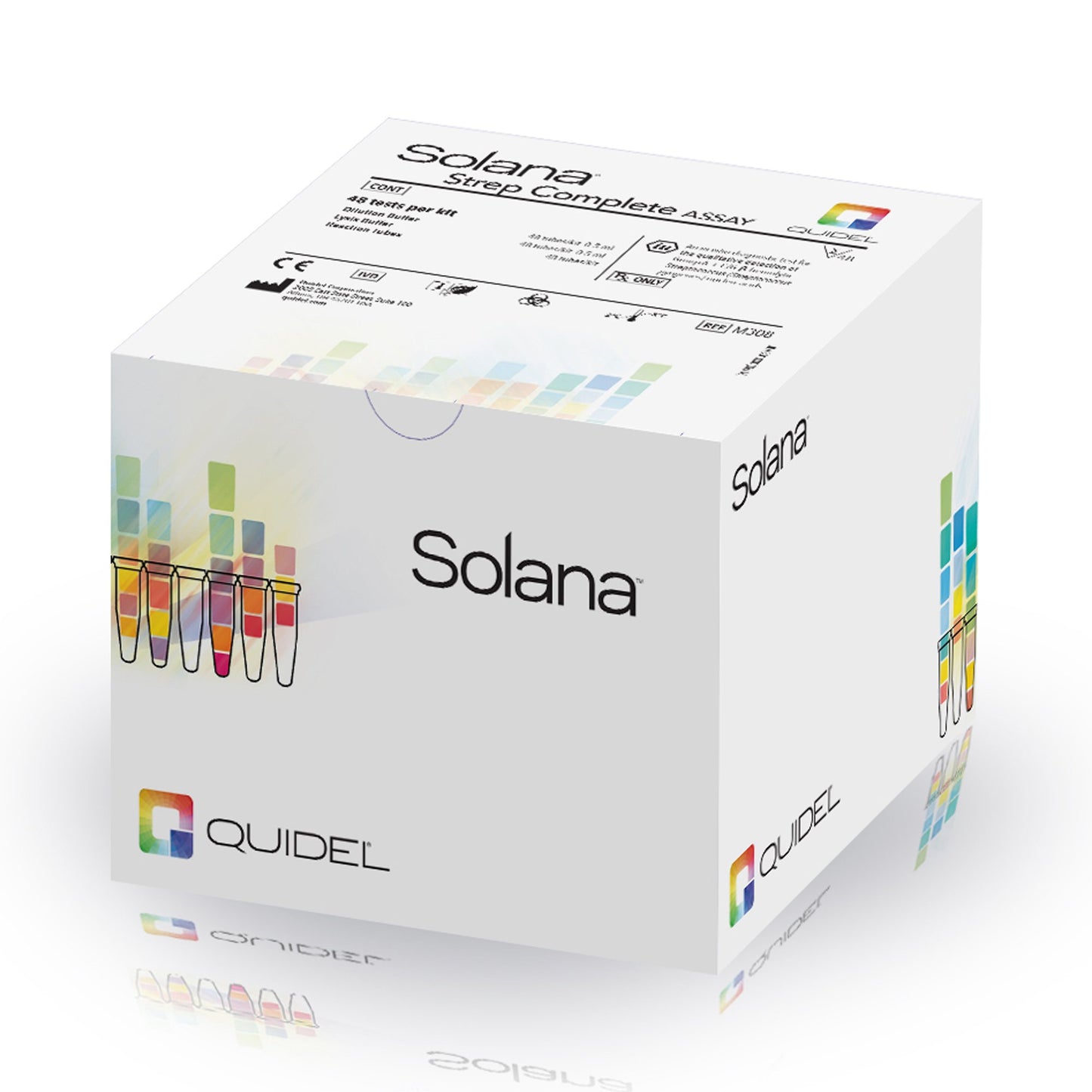 Solana® Strep Complete Respiratory Test Kit Group A B-hemolytic Streptococcus and Pyogenic Group C/G Strep 48 Tests CLIA Non-Waived (1042372_KT)