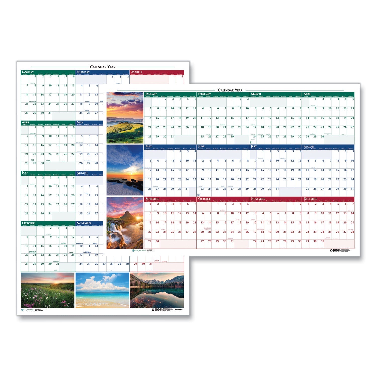 house-of-doolittle-earthscapes-recycled-reversible-erasable-yearly-wall-calendar-num-hod393_1