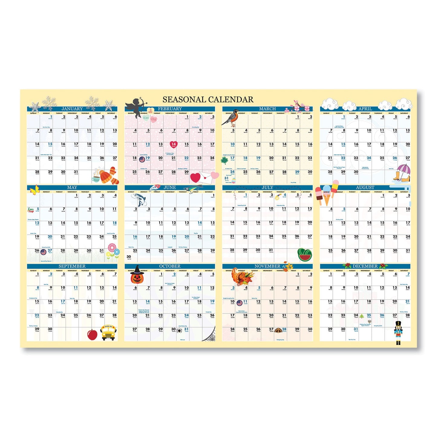 house-of-doolittle-recycled-seasonal-laminated-wall-calendar-num-hod3983_3