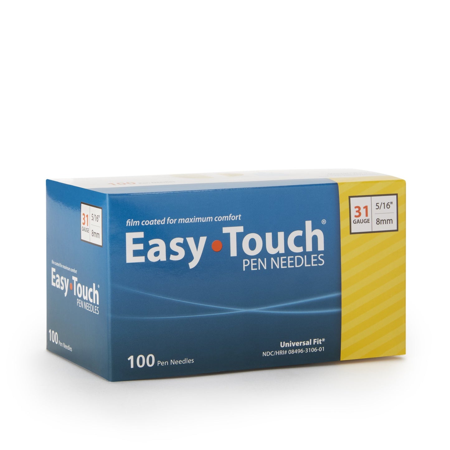 EasyTouch™ Standard Insulin Pen Needle 31 Gauge 8 mm Length NonSafety (701662_BX)