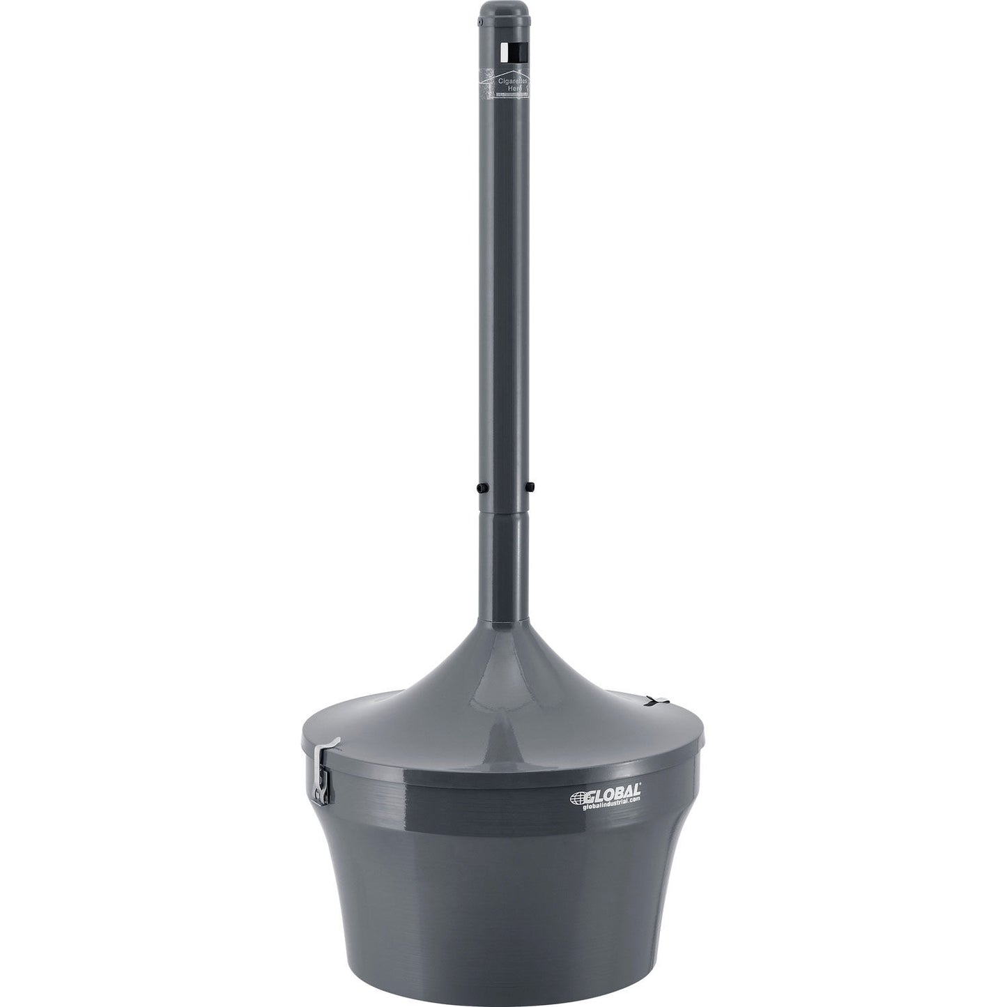 Global Industrial Steel Outdoor Ashtray, 4-1/2 Gallon, Gray (WB641447GY)