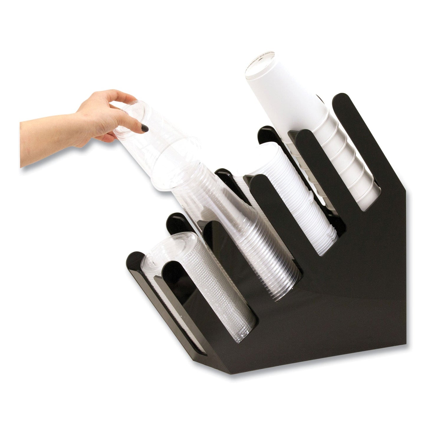 mind-reader-foundation-collection-4-compartment-graduated-countertop-coffee-cup-dispenser-4-x-18-x-16-black-ems4acupholdblk_7