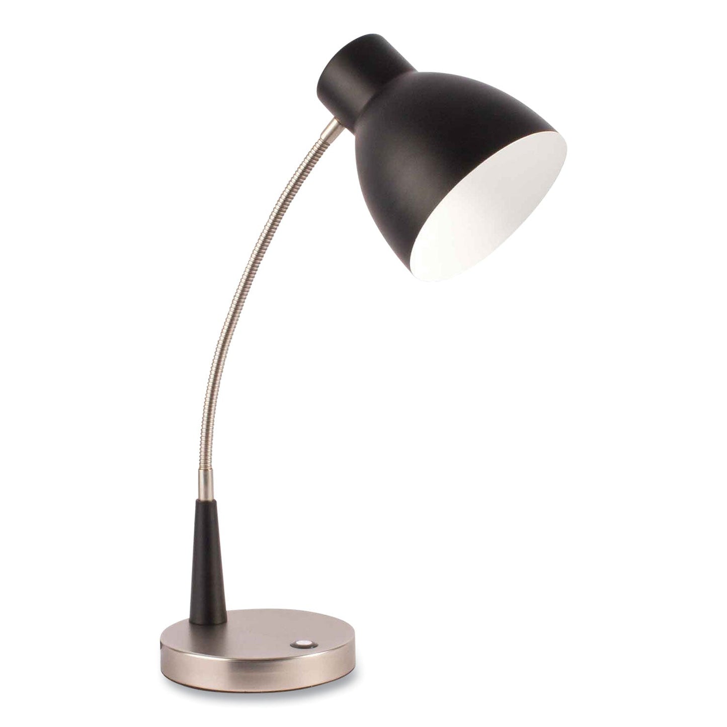 OttLite Wellness Series Adjust LED Desk Lamp, 3" to 22" High, Silver/Matte Black (OTTCS01KC9SHPR)