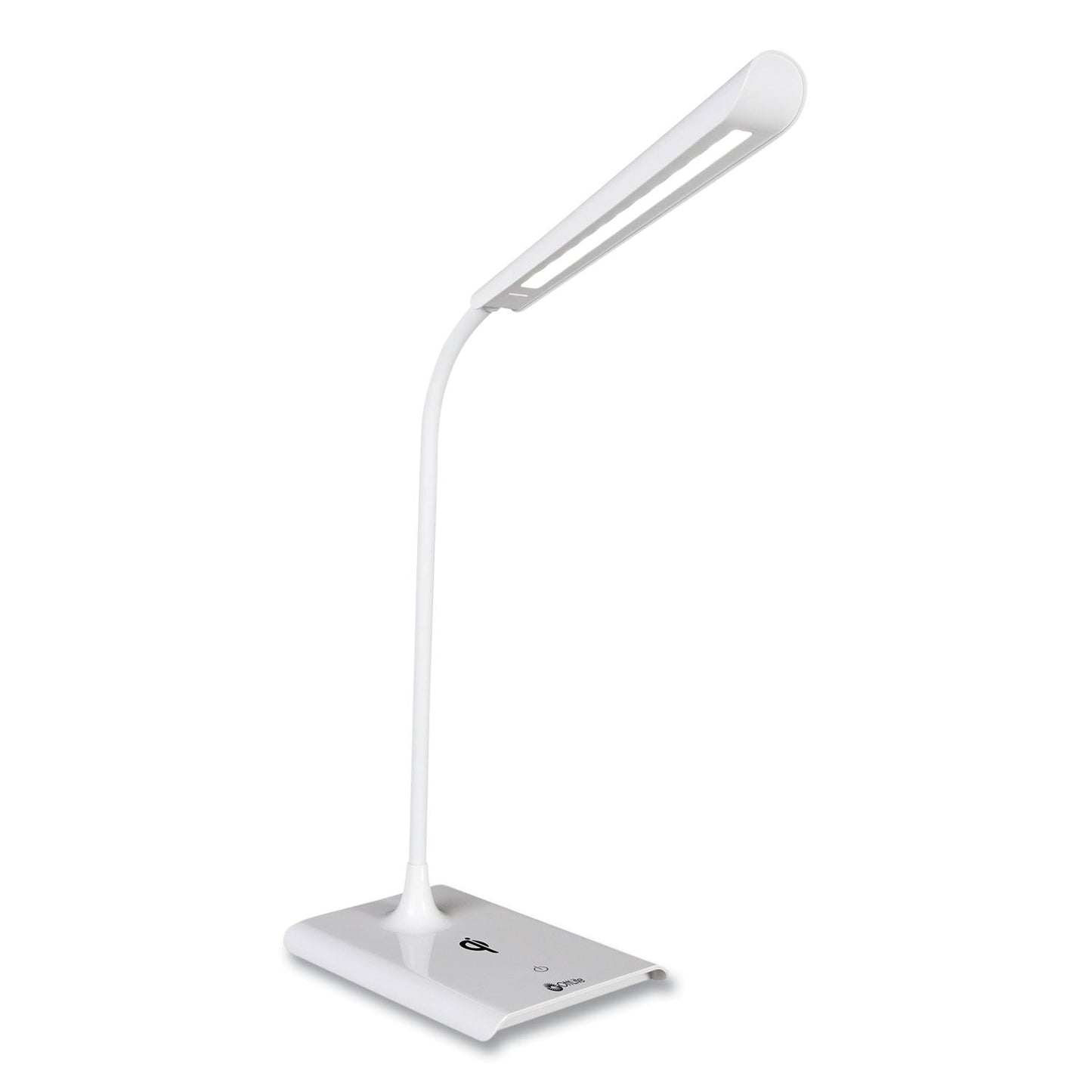 OttLite Wellness Series Power Up LED Desk Lamp, 13" to 21" High, White (OTTCS030QISHPR)