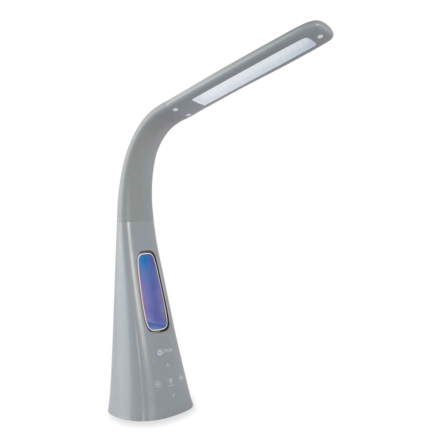 OttLite Cool Breeze Fan Lamp, 15" to 26.5" High, Gray (OTTF261G9SHPR)