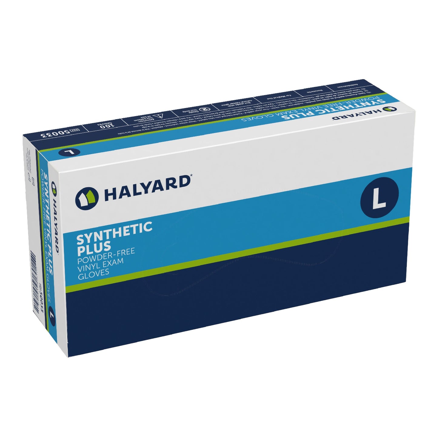 Halyard™ Exam Glove Large NonSterile Vinyl Standard Cuff Length Smooth White Not Rated (447639_CS)