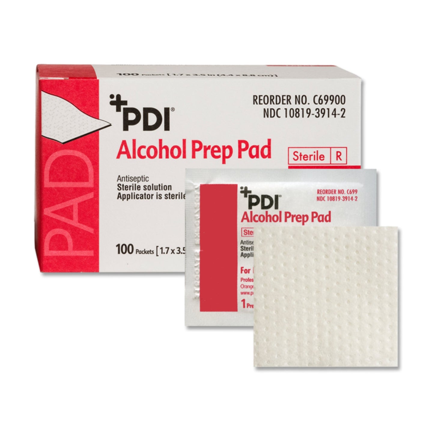 PDI® Alcohol Prep Pad 70% Strength Isopropyl Alcohol Individual Packet Sterile (119965_BX)