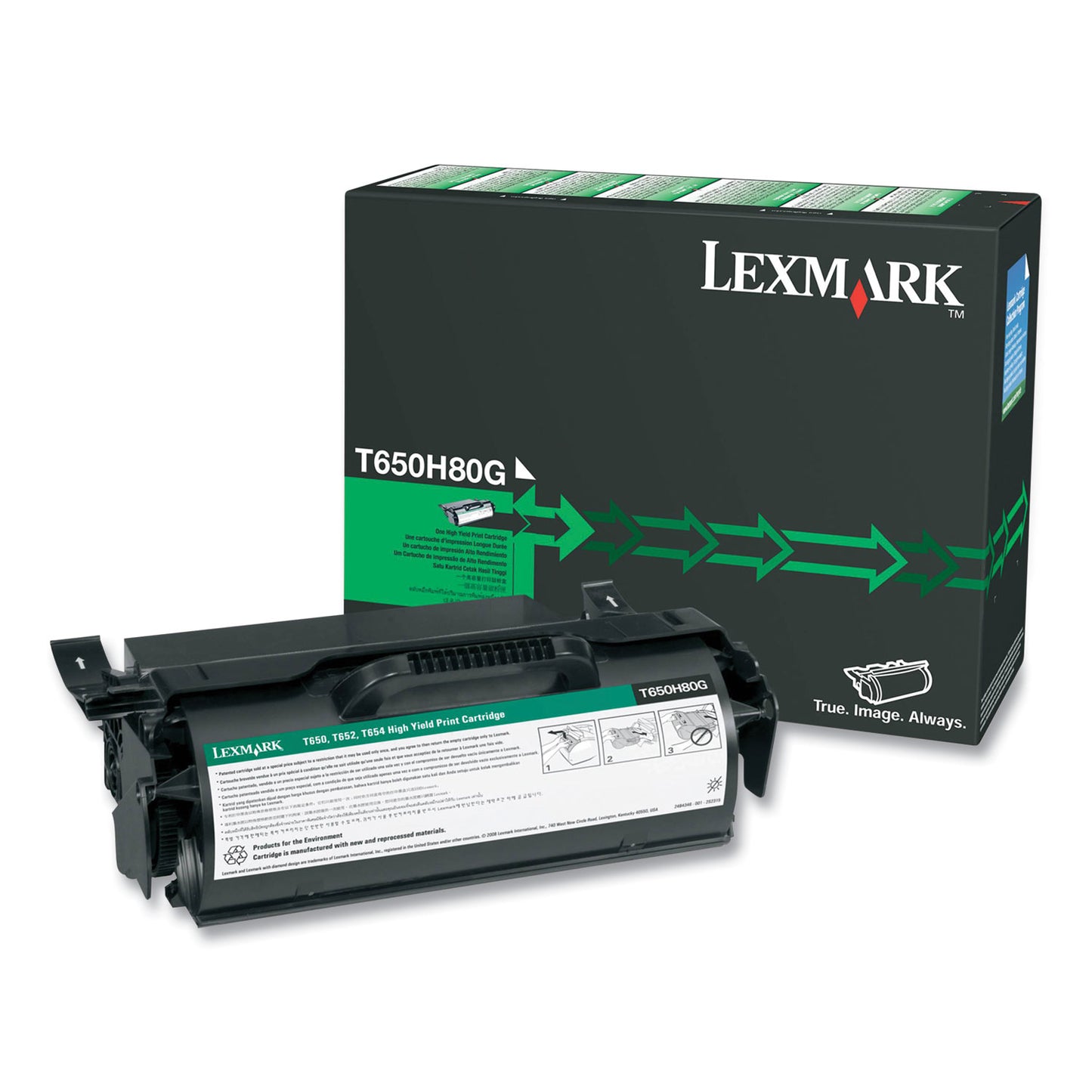 Lexmark™ T650H80G Toner, 25,000 Page-Yield, Black (LEXT650H80G)