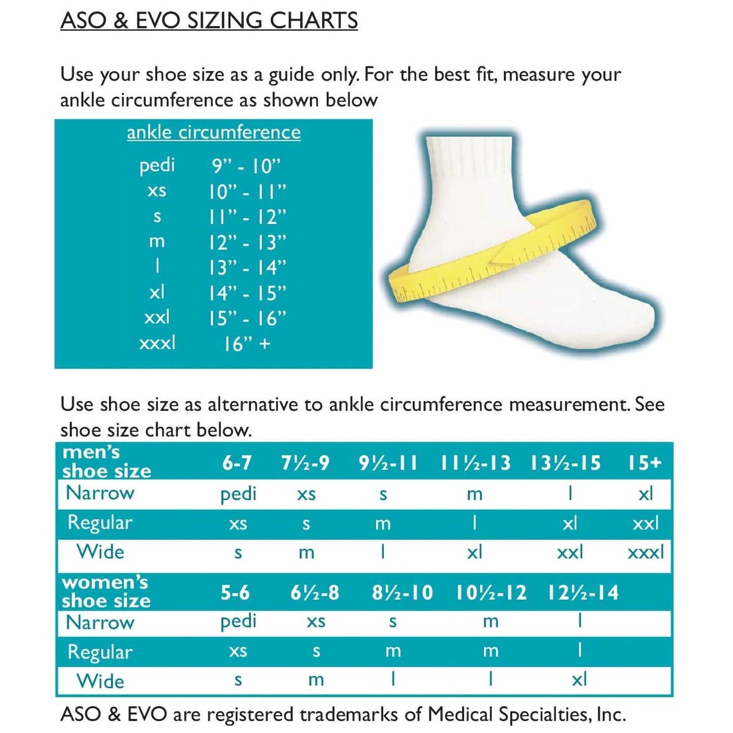 ASO® Speed Lacer Ankle Brace Small Lace-Up / Hook and Loop Strap Closure Foot (636481_EA)