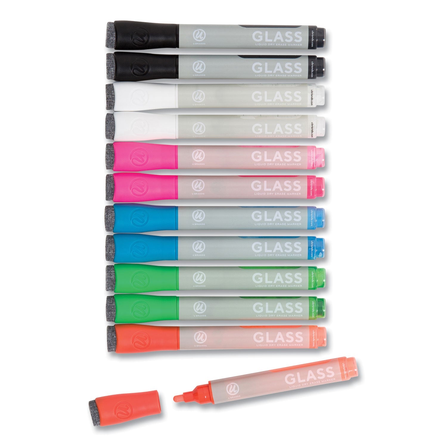 u-brands-bullet-tip-low-odor-liquid-glass-markers-with-erasers-num-ubr2913u0012_1
