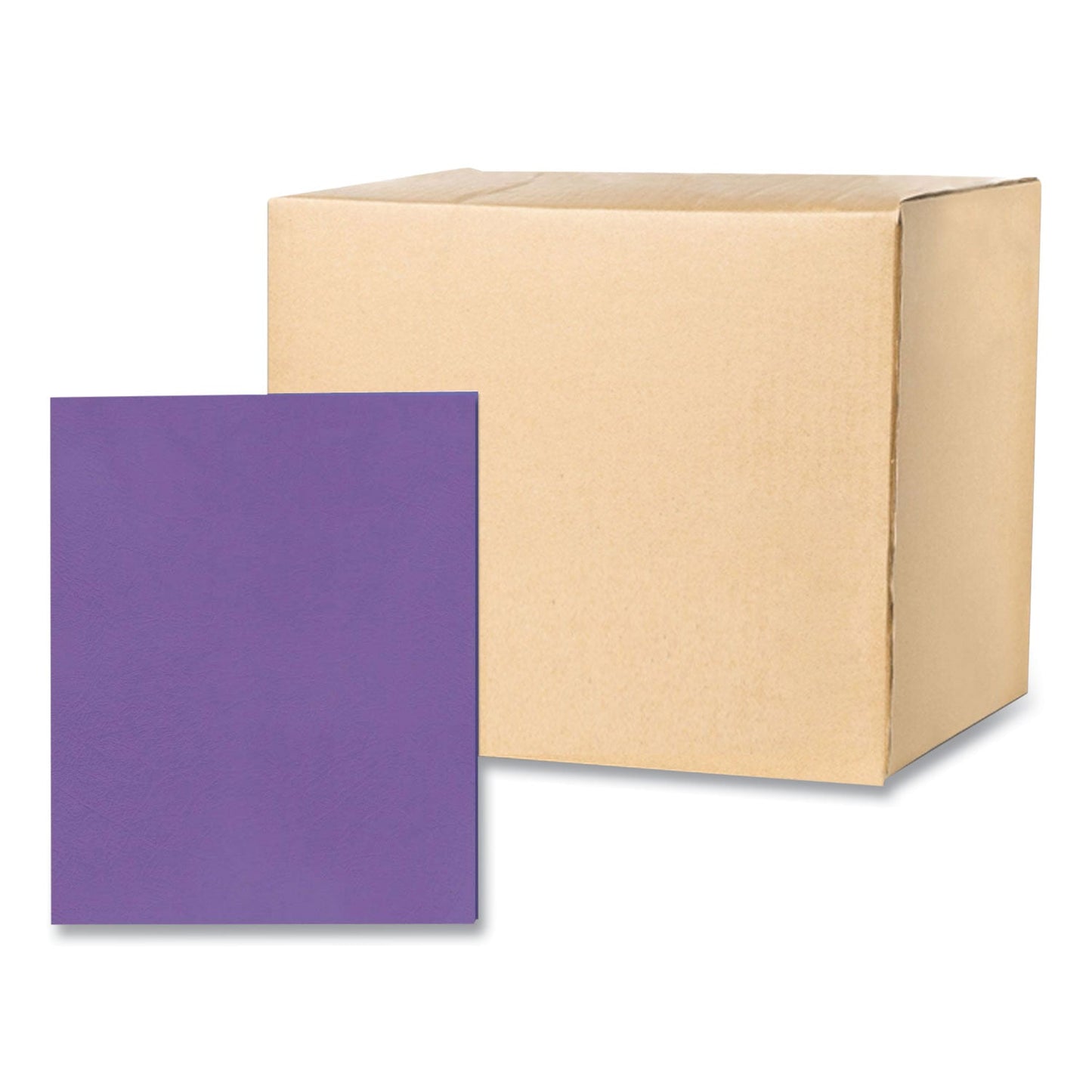 Roaring Spring Pocket Folder, 0.5" Capacity, 11 x 8.5, Purple, 25/Box, 10 Boxes/Carton (ROA50114CS)