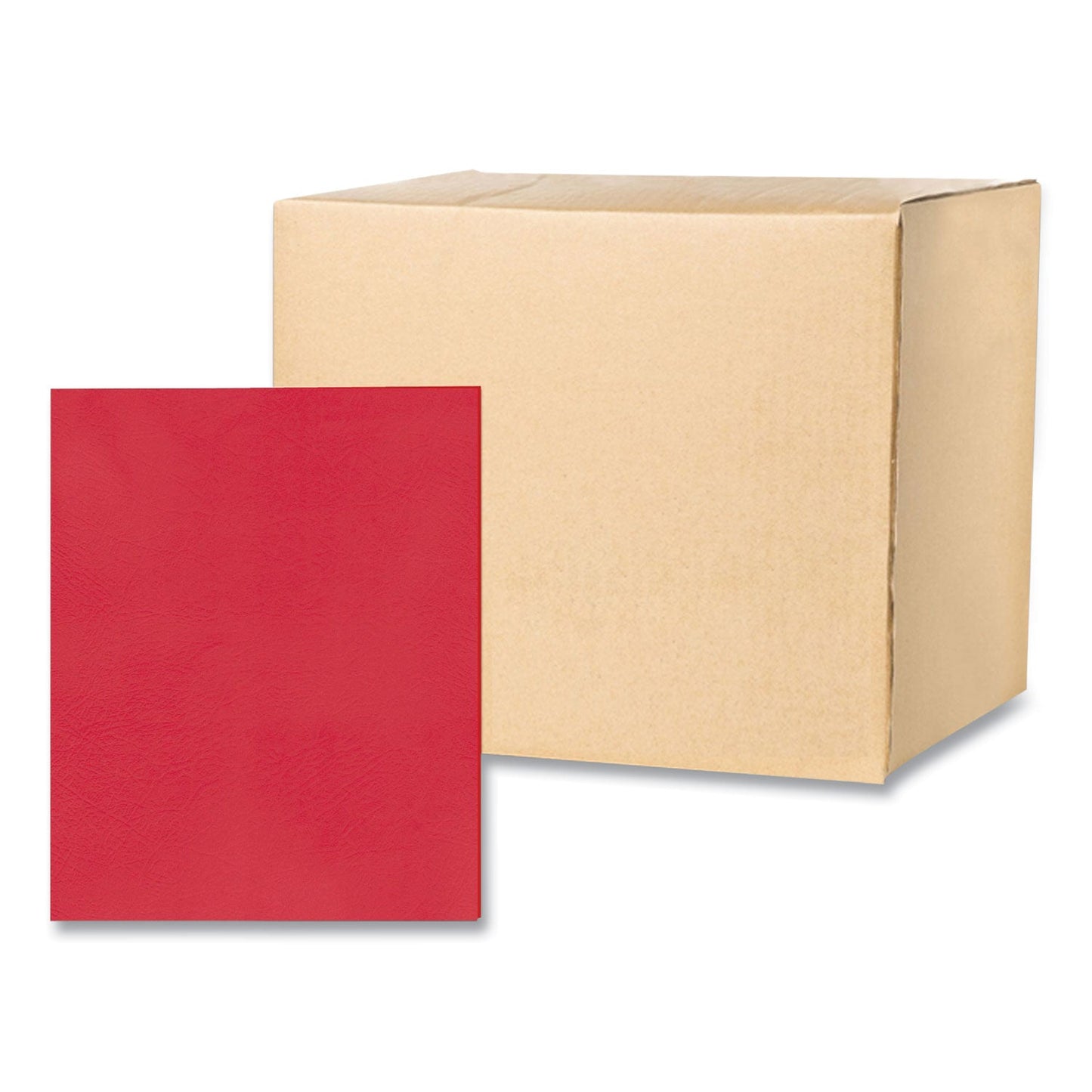 Roaring Spring Pocket Folder, 0.5" Capacity, 11 x 8.5, Red, 25/Box, 10 Boxes/Carton (ROA50123CS)