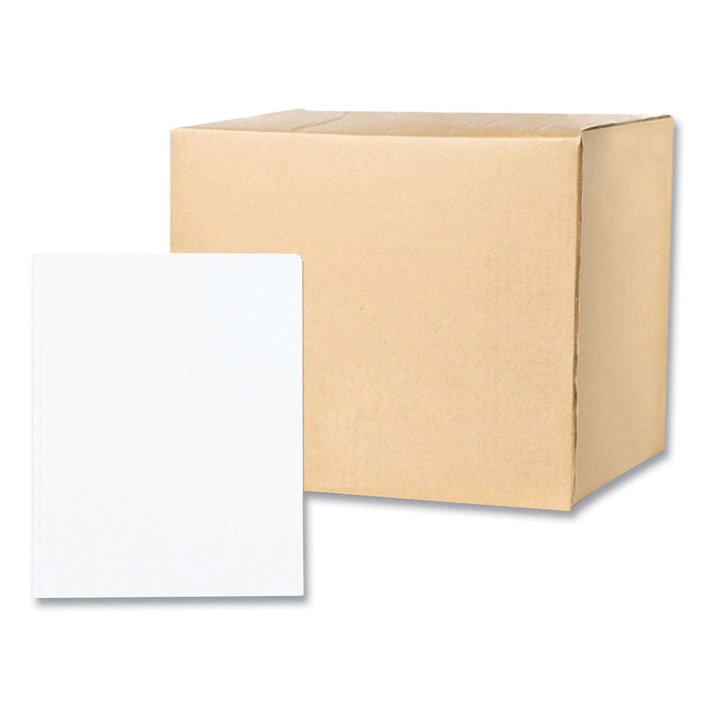 Roaring Spring® Pocket Folder with 3 Fasteners, 0.5" Capacity, 11 x 8.5, White, 25/Box, 10 Boxes/Carton (ROA54122CS)