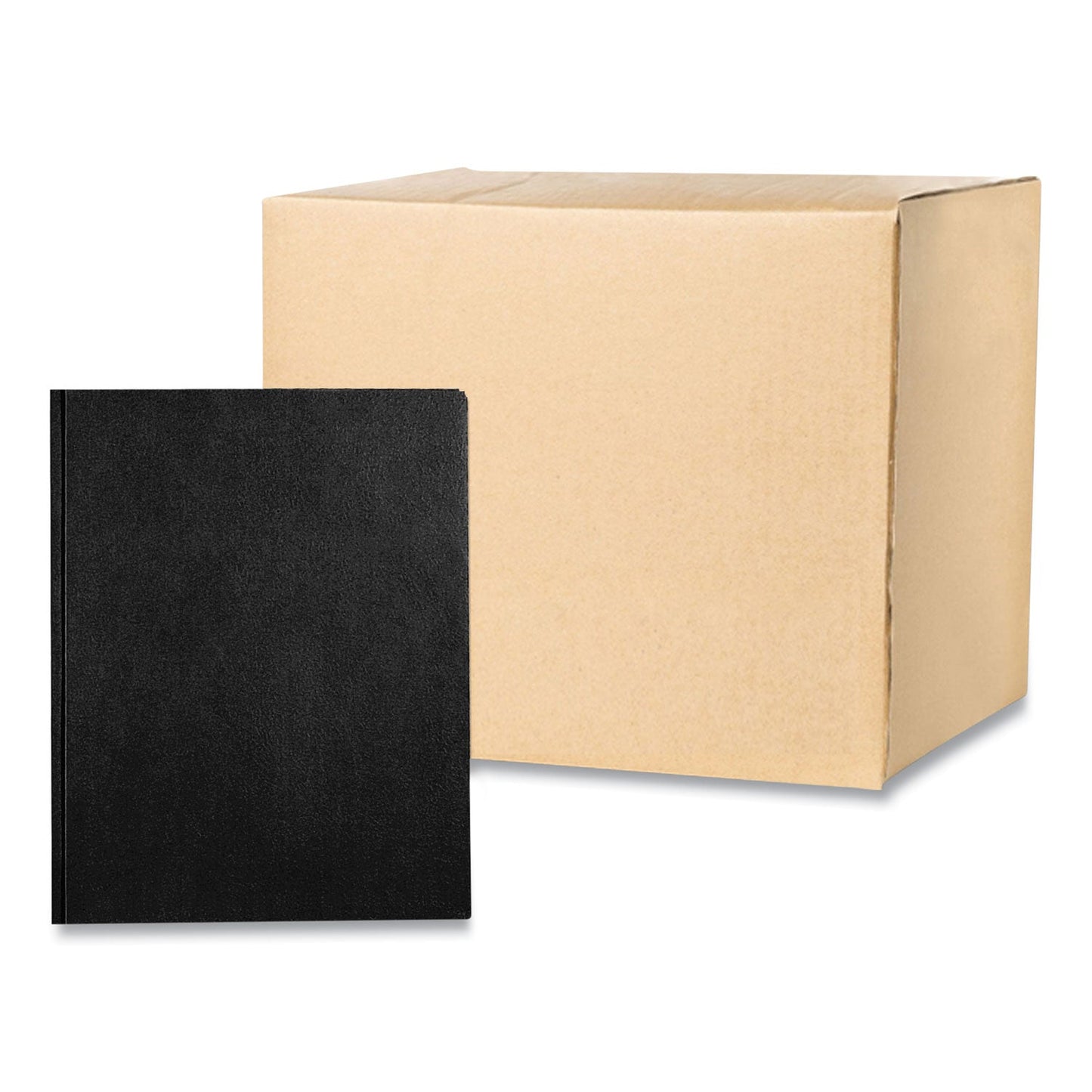 Roaring Spring® Pocket Folder with 3 Fasteners, 0.5" Capacity, 11 x 8.5, Black, 25/Box, 10 Boxes/Carton (ROA54120CS)