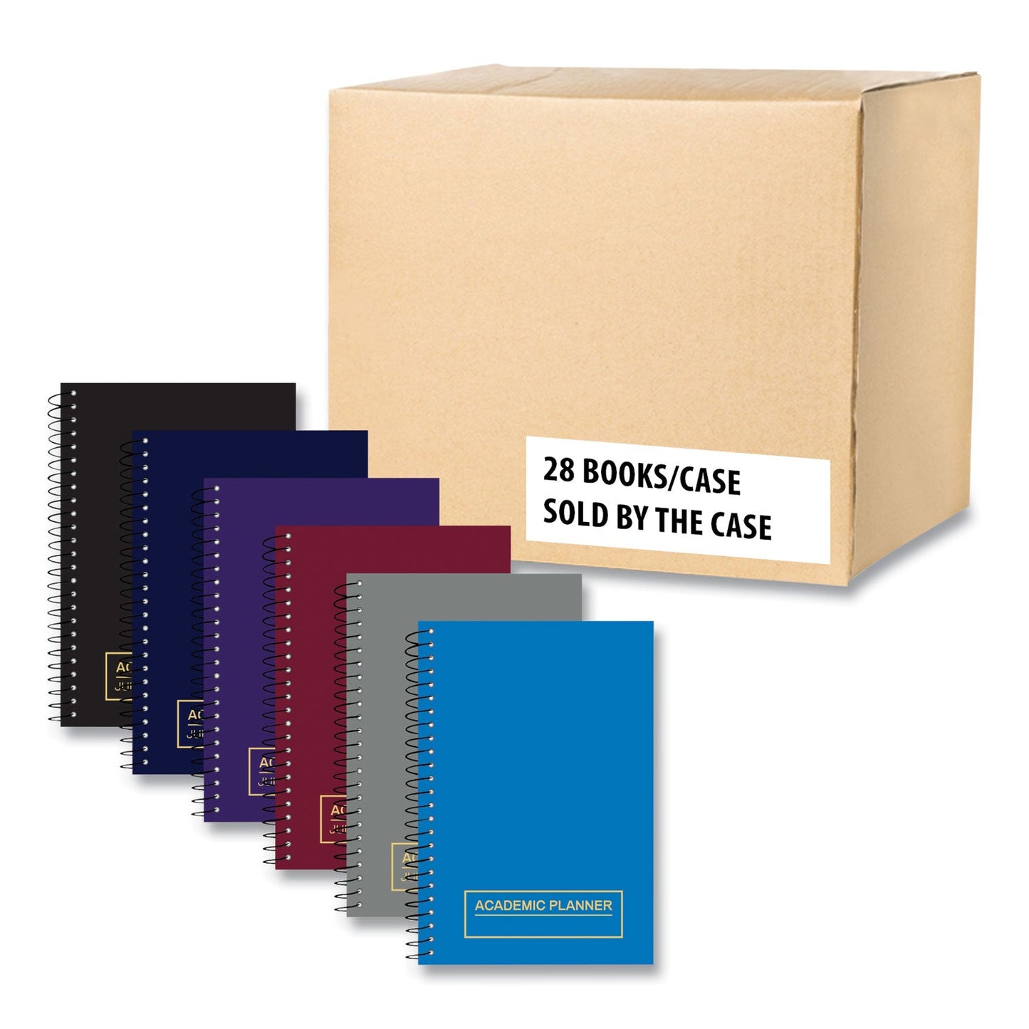 Roaring Spring® Wirebound Academic Weekly Planner, Asst Cover Color, 8 x 5.5, 14-Month (July - August), 28/CT (ROA11247CS)