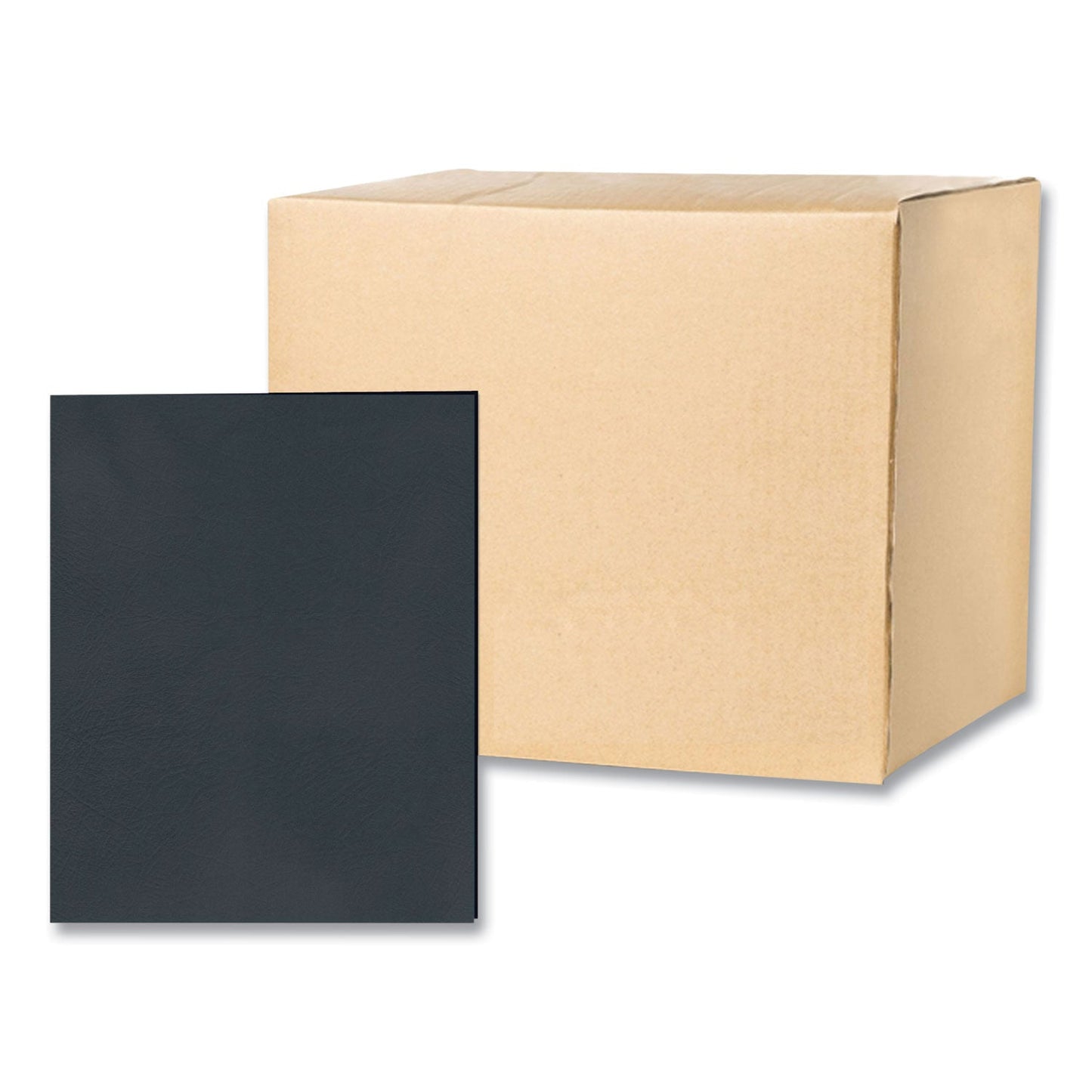 Roaring Spring Pocket Folder, 0.5" Capacity, 11 x 8.5, Black, 25/Box, 10 Boxes/Carton (ROA50119CS)